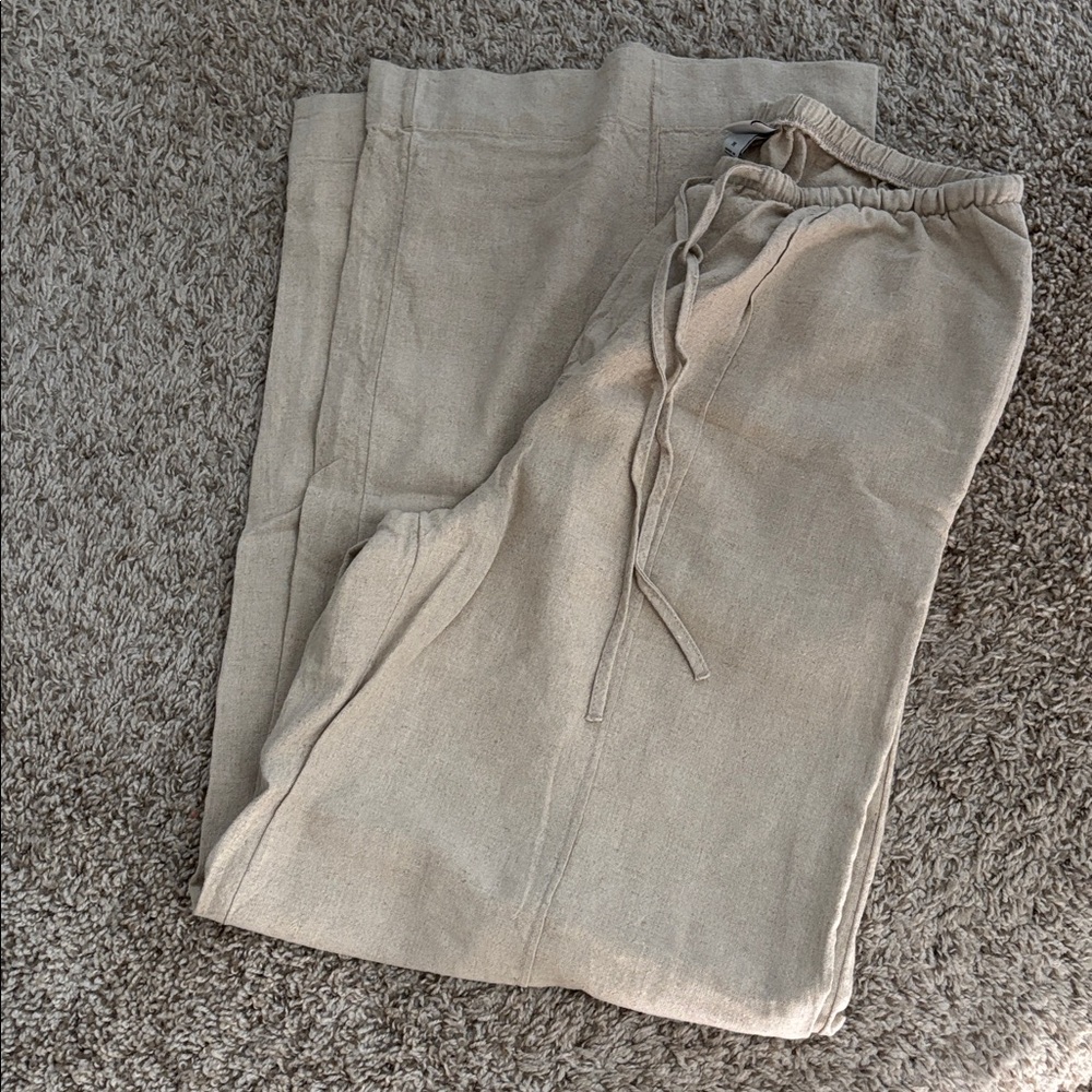 A new day Casual Tan Linen Pants